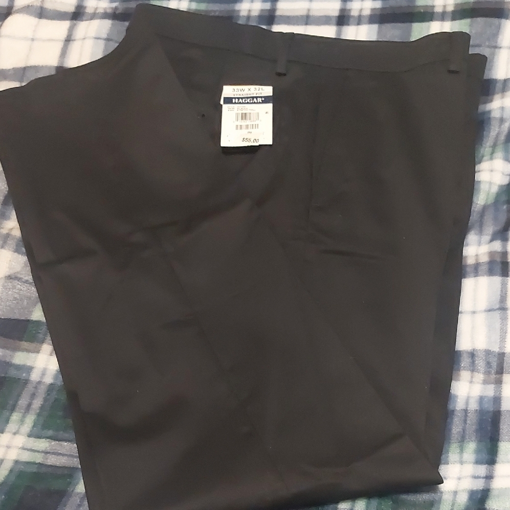 Haggar Black Straight Fit Pants
